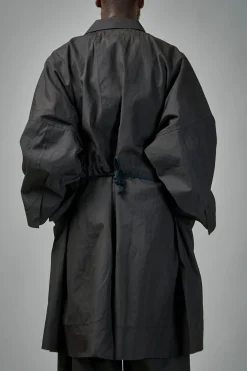 Jan-Jan Van Essche COAT#32 Long Loose Unlined Fit Coat With Detachable Collar - LABELS