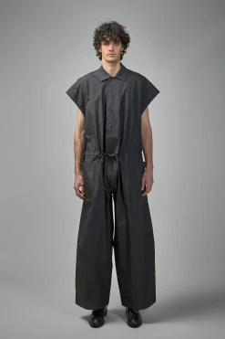 Jan-Jan Van Essche JUMPSUIT#12 Oversized Sleeveless Jumpsuit Coated Cloth - LABELS