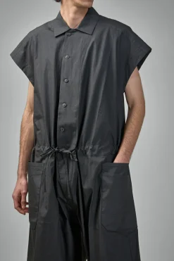 Jan-Jan Van Essche JUMPSUIT#12 Oversized Sleeveless Jumpsuit Coated Cloth - LABELS