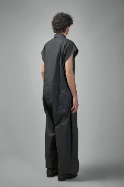 Jan-Jan Van Essche JUMPSUIT#12 Oversized Sleeveless Jumpsuit Coated Cloth - LABELS