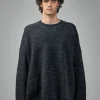Jan-Jan Van Essche KNIT#70 Ripple Structure Crewneck Knitted Sweater Linen Cotton Yarn - LABELS