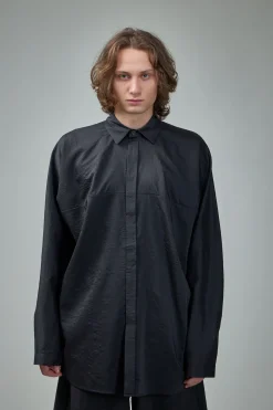 Jan-Jan Van Essche Shirt#101 Loose Fit Button-Up Dress Shirt Boiled Wo/Se Cloth - LABELS