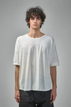 Jan-Jan Van Essche TEE#86 Short Sleeve Crew Neck Tee Organic Cotton Linen - LABELS