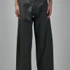 Jan-Jan Van Essche TROUSERS#84 Oversized 6-Pocket Workwear Style Trousers Coated Cloth - LABELS