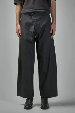 Jan-Jan Van Essche TROUSERS#84 Oversized 6-Pocket Workwear Style Trousers Coated Cloth - LABELS