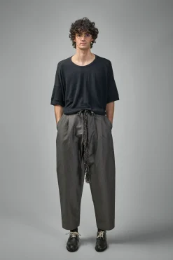 Jan-Jan Van Essche TROUSER#85 Single Pleated Loose Fit Trousers Cavalry Twill - LABELS