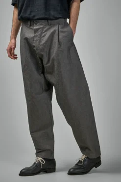 Jan-Jan Van Essche TROUSER#85 Single Pleated Loose Fit Trousers Cavalry Twill - LABELS