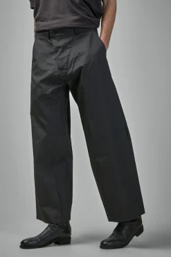 Jan-Jan Van Essche TROUSERS#84 Oversized 6-Pocket Workwear Style Trousers Coated Cloth - LABELS