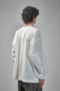 Jan-Jan Van Essche TUNIC#38 Oversized Long Sleeve Tunic With Roll-Up Sleeves Cotton Hemp Poplin - LABELS