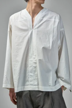 Jan-Jan Van Essche TUNIC#38 Oversized Long Sleeve Tunic With Roll-Up Sleeves Cotton Hemp Poplin - LABELS