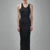Jean Paul Gaultier Cotton Ribbed Twisted Double Layer Sleeveless Dress - LABELS