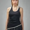 Jean Paul Gaultier Cotton Ribbed Twisted Double Layer Tank Top - LABELS