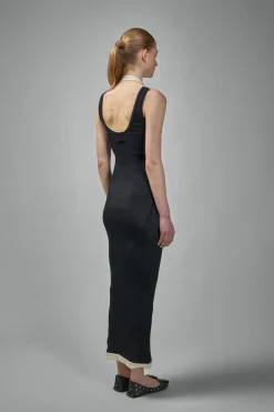 Jean Paul Gaultier Cotton Ribbed Twisted Double Layer Sleeveless Dress - LABELS
