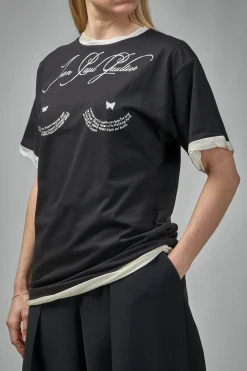 Jean Paul Gaultier Cotton Asymetric T-Shirt Printed ''Tattoo" - LABELS