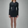 Jean Paul Gaultier Crepe Jersey Backless Shirt Dress with Hood - LABELS