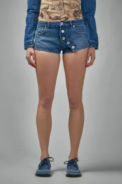 Jean Paul Gaultier Denim Short With Buttons Details - LABELS