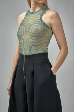 Jean Paul Gaultier Mesh Body Printed 'Spiral' - LABELS