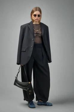 Jean Paul Gaultier Mesh Longsleeves Top With Velvet With ''Tattoo Ruban'' - LABELS