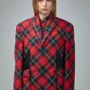 Jean Paul Gaultier Tartan Tailored Jacket with Lacing Detail - LABELS