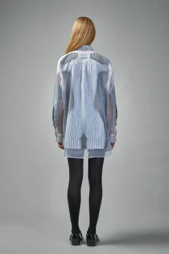 Jean Paul Gaultier The Petit Grand Pinstripe Body Morphing Shirt - LABELS