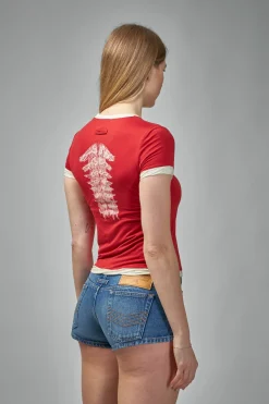 Jean Paul Gaultier Thin Jersey Baby-Tee Printed ''Tattoo'' - LABELS
