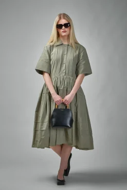 Jil Sander Pleated Shirt Dress - LABELS