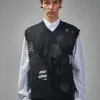 Junya Watanabe MAN Mended Patchwork Wool Vest - LABELS