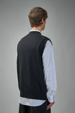 Junya Watanabe MAN Mended Patchwork Wool Vest - LABELS