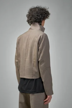 Kiko Kostadinov Zafar Cropped Jacket Herringbone Wool - LABELS