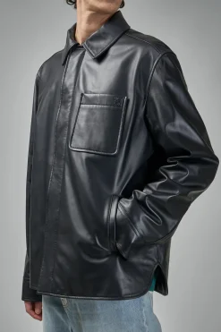 Loewe Overshirt in Nappa Calfskin - LABELS