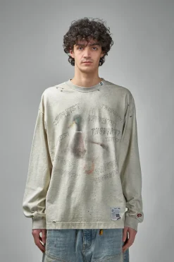 Maison Mihara Yasuhiro Distressed Long Sleeves Tee - LABELS