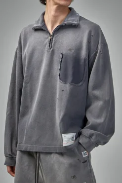 Maison Mihara Yasuhiro Sun Faded Half Zip Pullover - LABELS