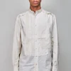 Mandarin Collar Hybrid Dress Shirt, cream - LABELS