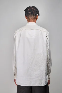 Mandarin Collar Hybrid Dress Shirt, cream - LABELS