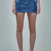 Marine Serre Regenerated Denim Mini Skirt - LABELS