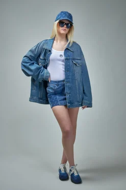 Marine Serre Regenerated Denim Mini Skirt - LABELS
