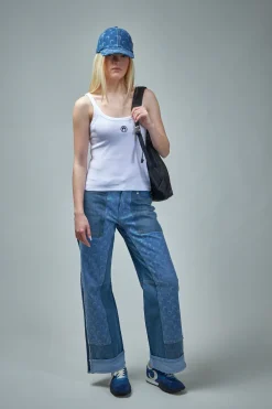 Marine Serre Regenerated Denim Straight Leg Pants - LABELS