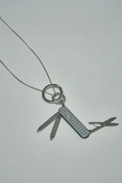 Mini Swiss Knife Necklace silver - LABELS