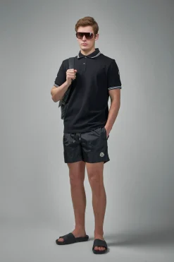 Moncler Logo Patch Swim Shorts - LABELS