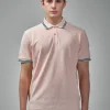 Moncler Striped Trim Cotton Piquet Polo Shirt - LABELS