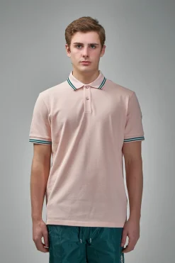 Moncler Striped Trim Cotton Piquet Polo Shirt - LABELS