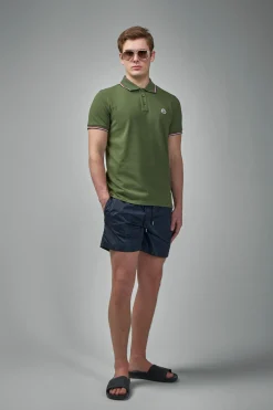 Moncler Tricolor-Trimmed Cotton Piquet Polo Shirt - LABELS