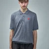 PLAY Comme des Garçons Polo -Neck Short Sleeve Knit grey - LABELS