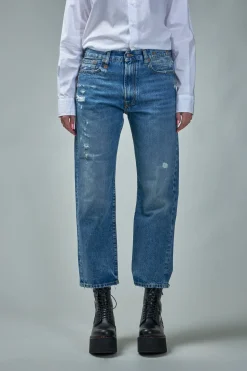 R13 Boyfriend bain w rips Jean - LABELS