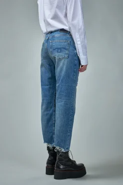 R13 Boyfriend bain w rips Jean - LABELS