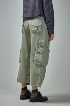 R13 Cropped Multipocket Cargo - LABELS