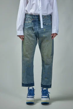 R13 Crossover Jean Gold Clinton - LABELS