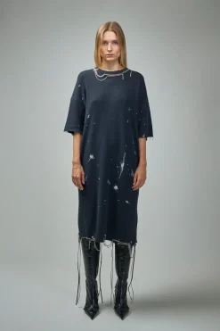 R13 Elongated Tshirt Dress W/ Chains - LABELS