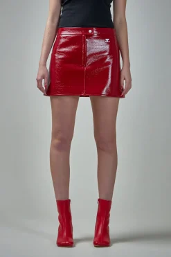 Reedition Vinyl Mini Skirt - LABELS