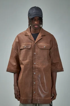 Rick Owens DRKSHDW Camicia In Denim Magnum Tommy Shirt - LABELS